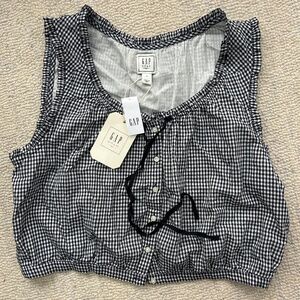 Gap X DOEN Gingham Crop Tank Top (Size Medium)